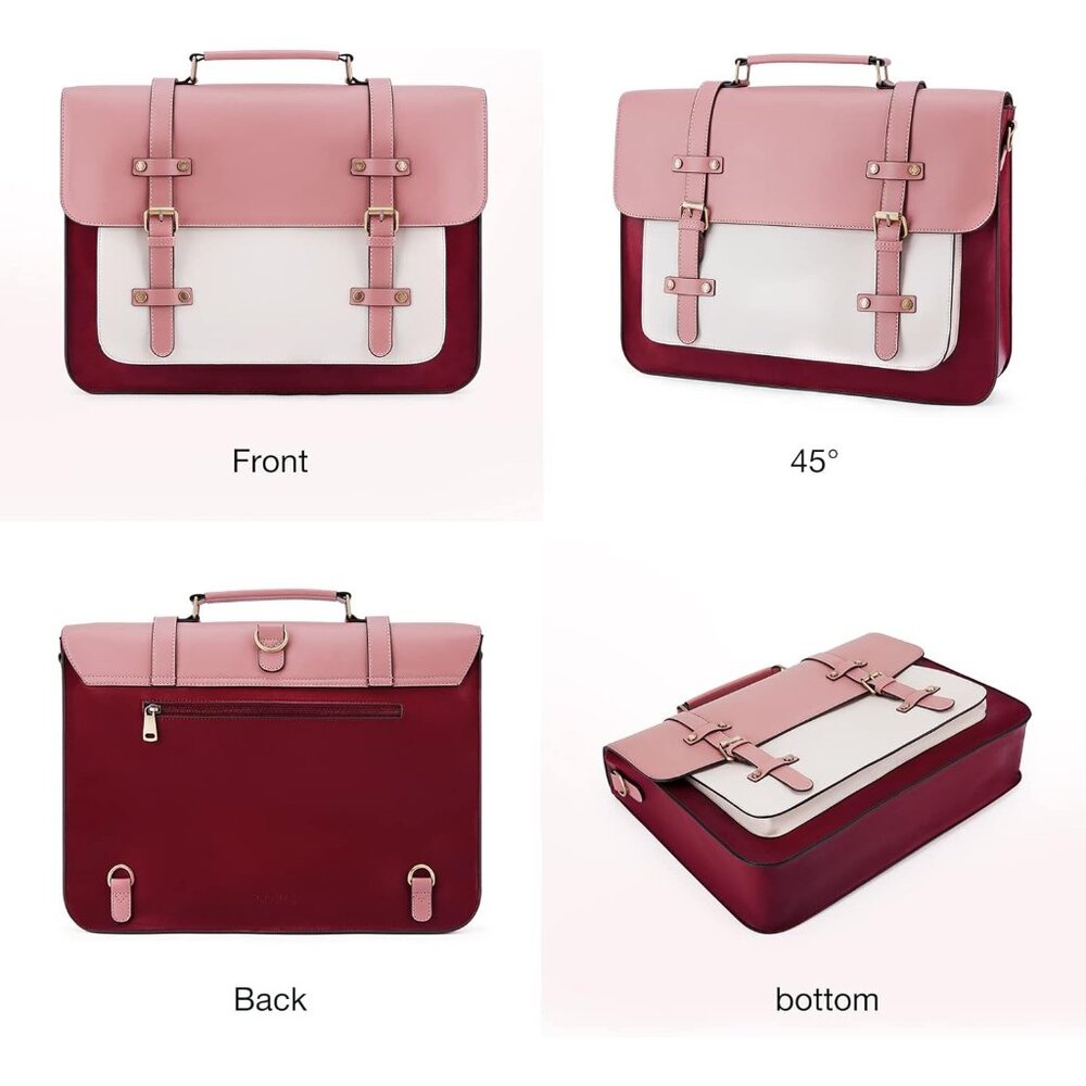 Pink & White Structured Backpack Satchel - Picture 7 of 7
